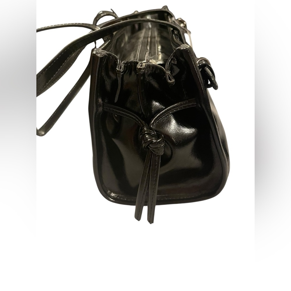 ALDO Glossy Black Shoulder Bag NWT - Picture 5 of 6